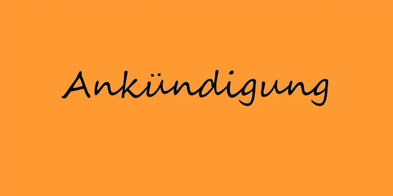 Ankündigung
