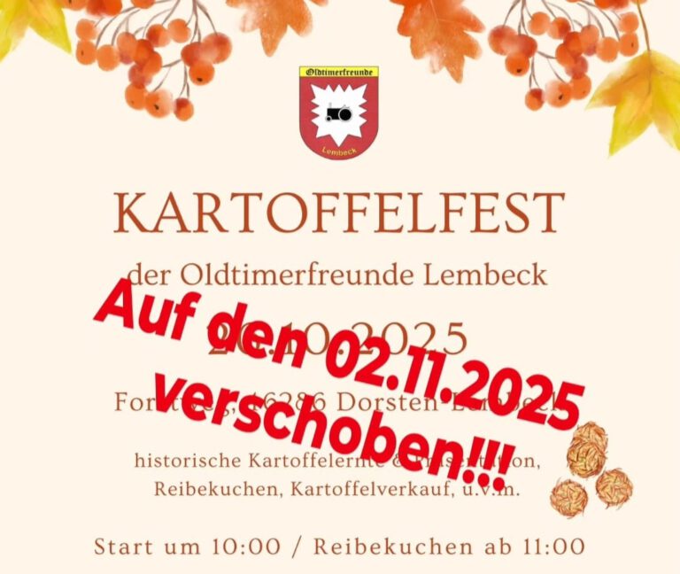 Kartoffelfest der Oldtimerfreunde Lembeck am 02.11.2025